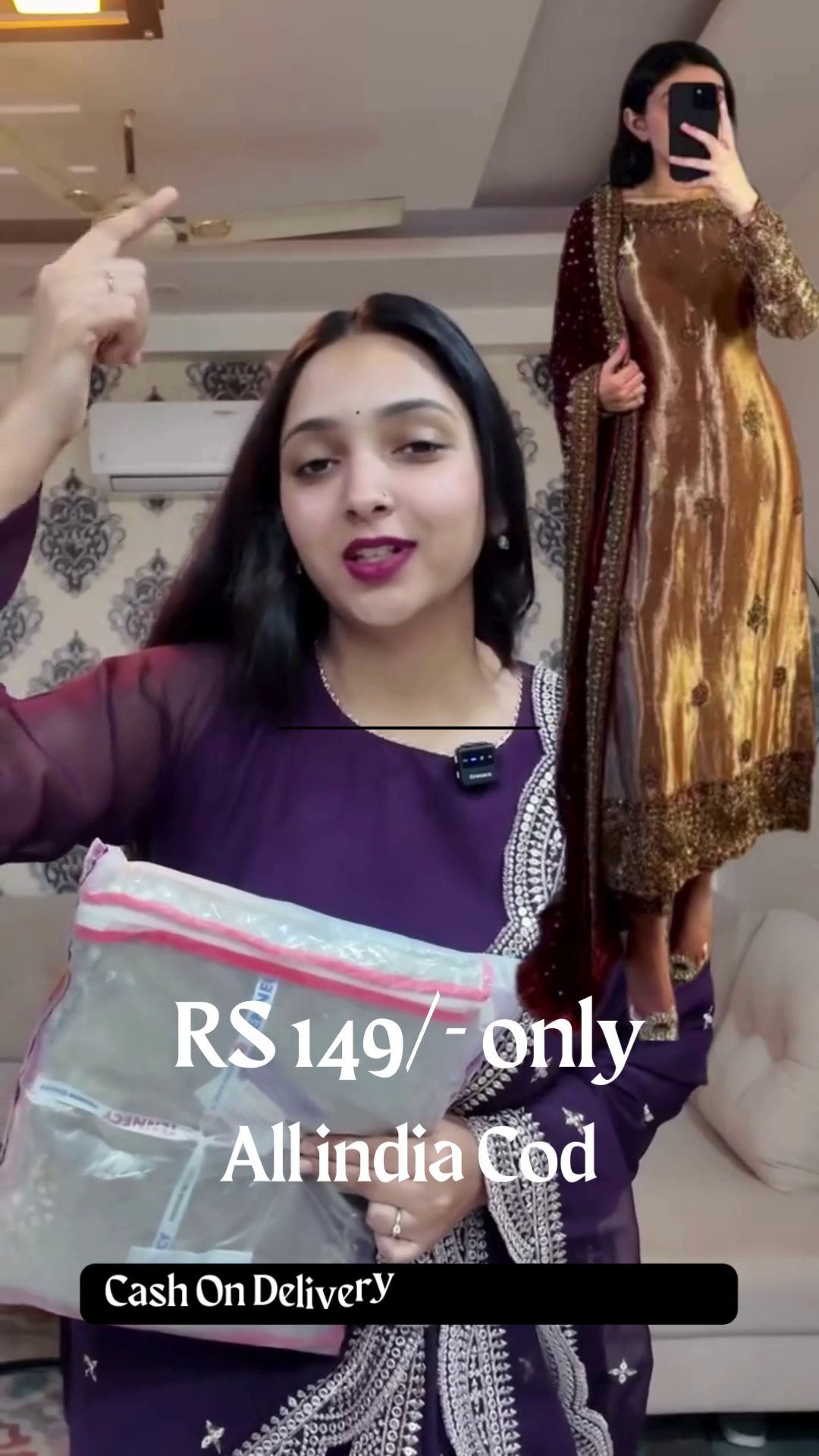 Golden Sage Silk Suit with Zardozi Embroidery